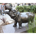 2018 high quality popular garden decoration bronze hippo statue